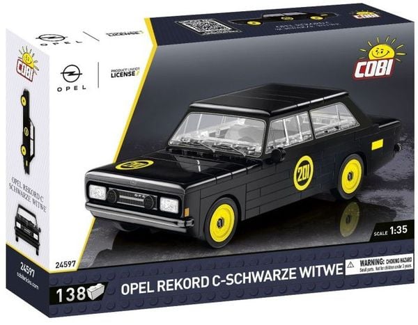 COBI Youngtimer 24597 - Opel Rekord C-Schwarze Witwe, Bausatz, 1:35, 138 Bauteile