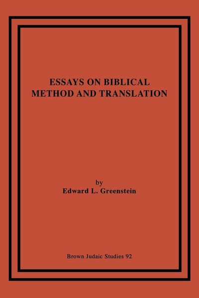 Produktbild: Essays on Biblical Method and Translation