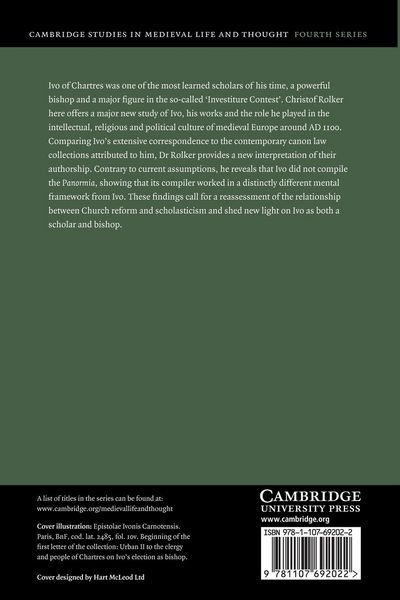 Produktbild: Canon Law and the Letters of Ivo of Chartres