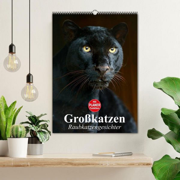 Produktbild: Gro&szlig;katzen. Raubkatzengesichter (Wandkalender 2026 DIN A2 hoch), CALVENDO Monatskalender