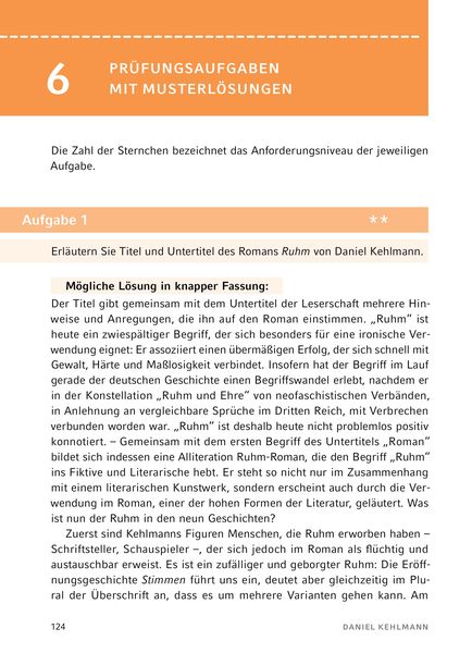 Produktbild: Ruhm von Daniel Kehlmann