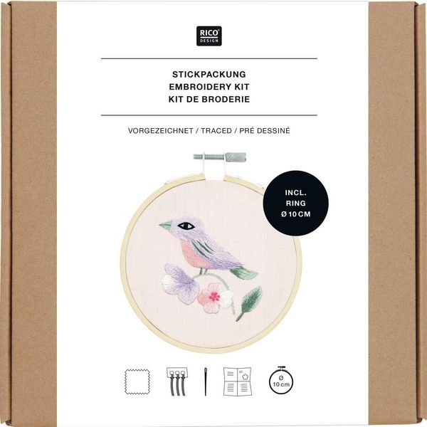 Produktbild: Stickpackung Vorgezeichnet, Vogel, &Oslash;10cm
