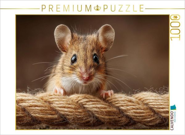 Produktbild: CALVENDO Puzzle S&uuml;&szlig;e Maus auf Seil | 1000 Teile Lege-Gr&ouml;&szlig;e 64x48cm Foto-Puzzle f&uuml;r gl&uuml;ckliche Stunden