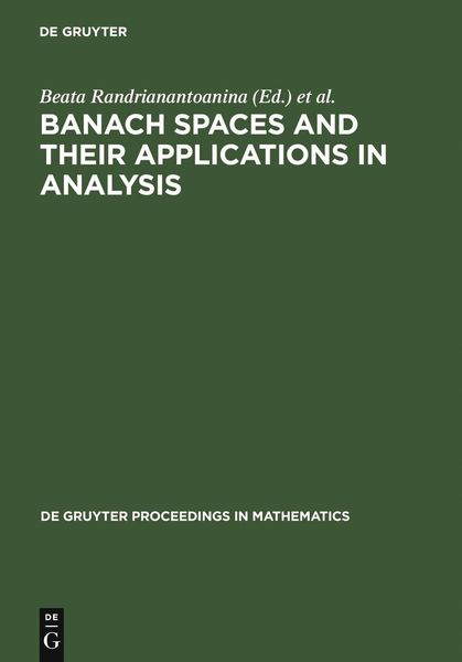 Produktbild: Banach Spaces and their Applications in Analysis