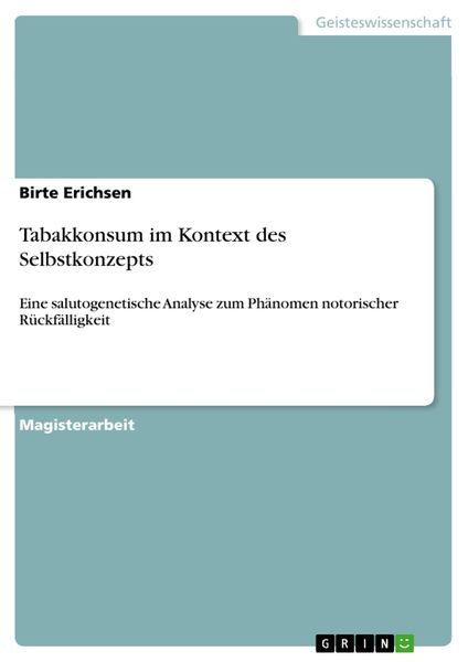 Produktbild: Tabakkonsum im Kontext des Selbstkonzepts