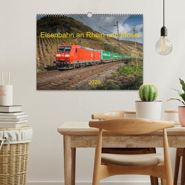 Produktbild: Eisenbahn an Rhein und Mosel 2026 (Wandkalender 2026 DIN A3 quer), CALVENDO Monatskalender