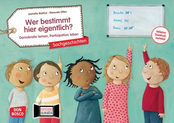 Produktbild: Wer bestimmt hier eigentlich? Demokratie lernen, Partizipation leben. Kamishibai Bildkartenset