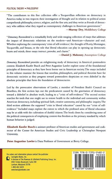 Produktbild: Democracy Reconsidered