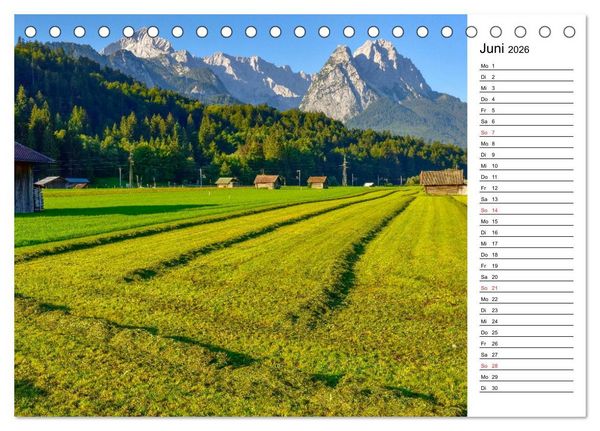 Produktbild: Garmisch-Partenkirchen - Bayerischer Charme im Werdenfelser Land (Tischkalender 2026 DIN A5 quer), CALVENDO Monatskalender