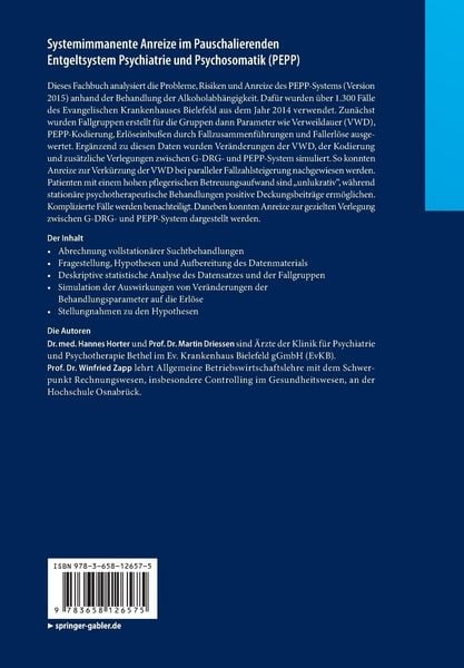 Produktbild: Systemimmanente Anreize im Pauschalierenden Entgeltsystem Psychiatrie und Psychosomatik (PEPP)