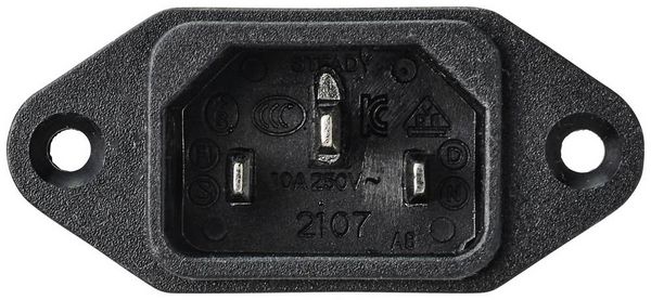 Produktbild: TRU COMPONENTS TC-10101412 Netzfilter mit Kaltger&auml;tebuchse 250 V/AC 6 A 0.8 mH (L x B x H) 58 x 22.8 x 50 mm 1 St.