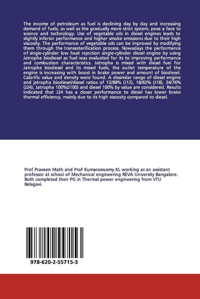 Produktbild: Performance of Low Heat Rejection Engines with Jatropha Biodiesel