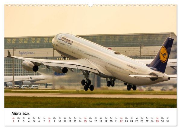 Produktbild: Airliner in M&uuml;nchen / 2026 (Wandkalender 2026 DIN A2 quer), CALVENDO Monatskalender