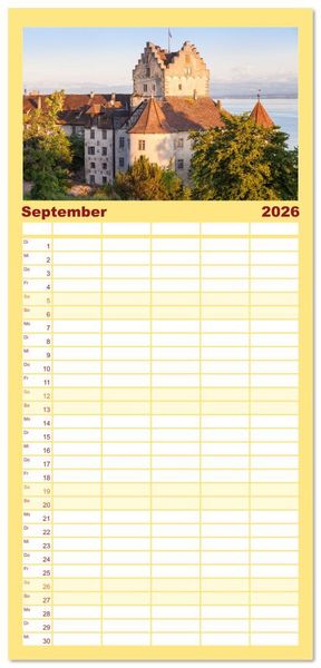 Produktbild: Familienplaner 2026 - Momente am Bodensee mit 5 Spalten (Wandkalender, 21 x 45 cm) CALVENDO