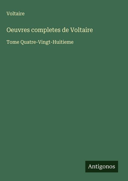 Produktbild: Oeuvres completes de Voltaire