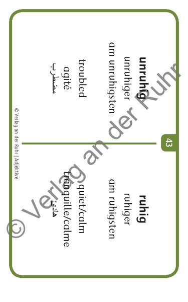 Produktbild: Adjektive - Deutsch, Englisch, Franz&ouml;sisch und Arabisch