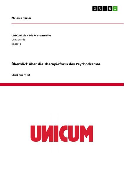 Produktbild: &Uuml;berblick &uuml;ber die Therapieform des Psychodramas
