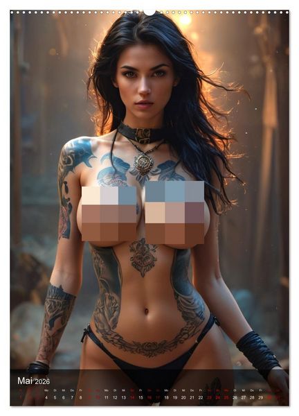 Produktbild: Tattoo Queens (Wandkalender 2026 DIN A2 hoch), CALVENDO Monatskalender