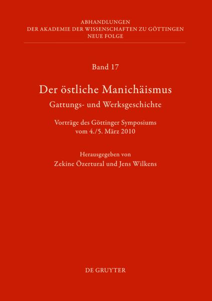 Produktbild: Der &ouml;stliche Manich&auml;ismus &ndash; Gattungs- und Werksgeschichte