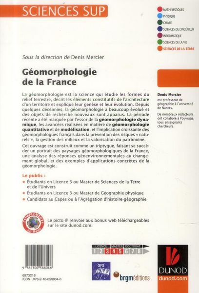 Produktbild: Geomorphologie de la France