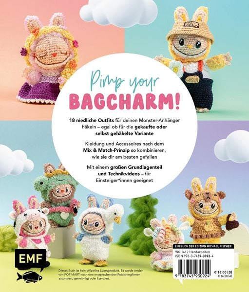 Produktbild: Cute Monsters &ndash; Das H&auml;kelbuch f&uuml;r Labubu-Fans &ndash; inklusive Anleitungen f&uuml;r die Figuren!