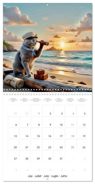 Produktbild: Le duc gris en voyage (Calendrier mural carr&eacute; 2026 30x30 cm) Calendrier double avec une page pour vos prises de notes