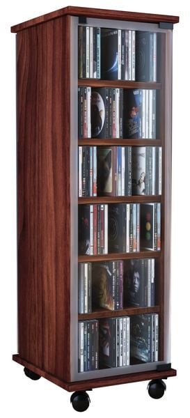 Produktbild: Holz CD DVD Stand Regal Schrank Valenza Glast&uuml;r