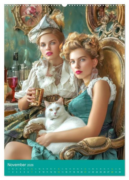 Produktbild: Superreiche - Dandyhafte Eleganz im Retro-Look (Wandkalender 2026 DIN A2 hoch), CALVENDO Monatskalender