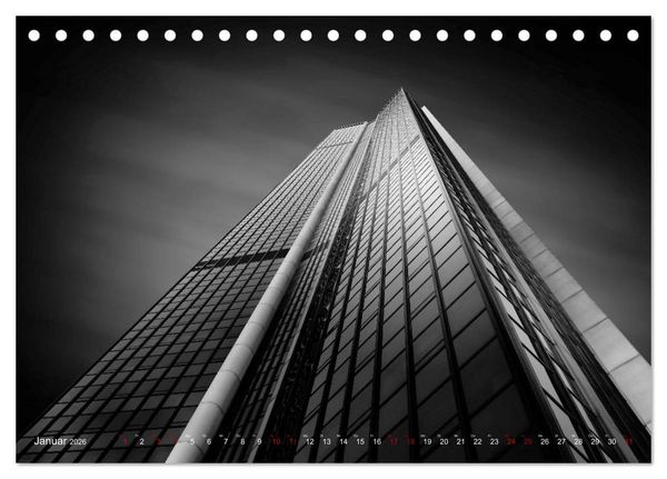 Produktbild: Monochrome Architektur (Tischkalender 2026 DIN A5 quer), CALVENDO Monatskalender