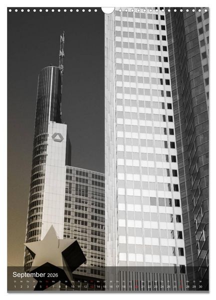 Produktbild: Frankfurt monochrom (Wandkalender 2026 DIN A3 hoch), CALVENDO Monatskalender