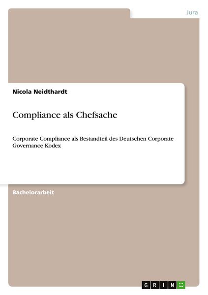 Produktbild: Compliance als Chefsache