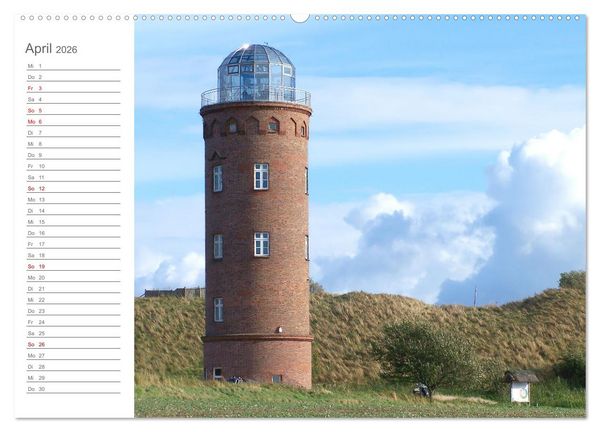 Produktbild: Fehmarn, R&uuml;gen und Usedom - Impressionen von den drei gro&szlig;en Ostseeinseln (Wandkalender 2026 DIN A2 quer), CALVENDO Monatskalender