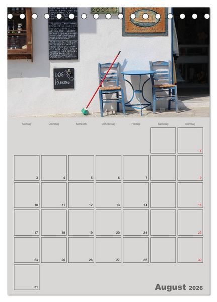 Produktbild: Kykladen, Perlen der &Auml;g&auml;is (Tischkalender 2026 DIN A5 hoch), CALVENDO Monatskalender