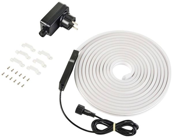 Produktbild: Sygonix SY-4980312 LED-Streifen mit Stecker 230V 5m RGB, Warmwei&szlig; 1St.