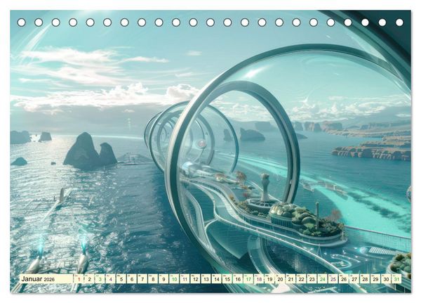 Produktbild: Science-Fiction Wasserwelten (Tischkalender 2026 DIN A5 quer), CALVENDO Monatskalender