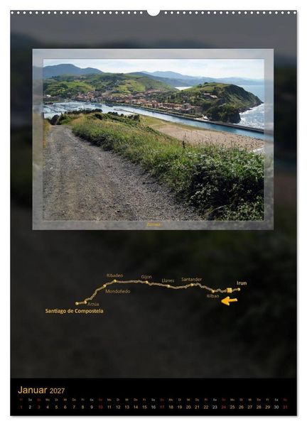 Produktbild: Camino del Norte (hochwertiger Premium Wandkalender 2027 DIN A2 hoch), Kunstdruck in Hochglanz