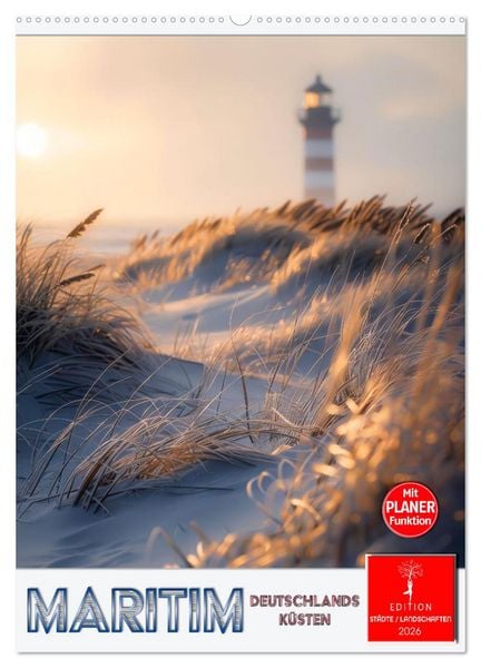 Produktbild: Maritim, Deutschlands K&uuml;sten (Wandkalender 2026 DIN A2 hoch), CALVENDO Monatskalender