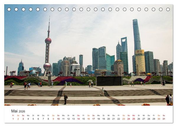 Produktbild: China - Tradition und Moderne (Tischkalender 2026 DIN A5 quer), CALVENDO Monatskalender