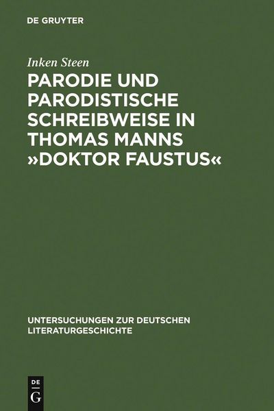 Produktbild: Parodie und parodistische Schreibweise in Thomas Manns 'Doktor Faustus'