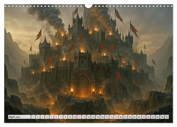 Produktbild: Erbe der Orks. Feuer und Schatten (Wandkalender 2026 DIN A3 quer), CALVENDO Monatskalender