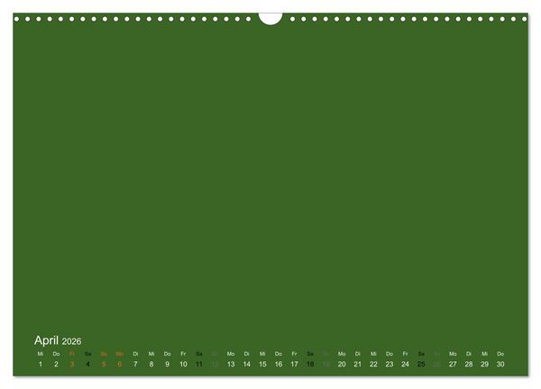 Produktbild: Bastelkalender - dunkel Gr&uuml;n (Wandkalender 2026 DIN A3 quer), CALVENDO Monatskalender