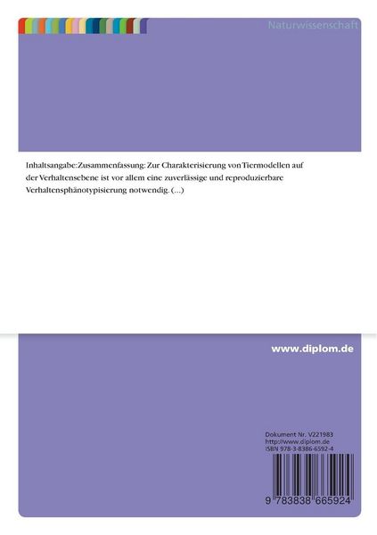 Produktbild: Untersuchungen zur Verhaltensph&auml;notypisierung bei M&auml;usen