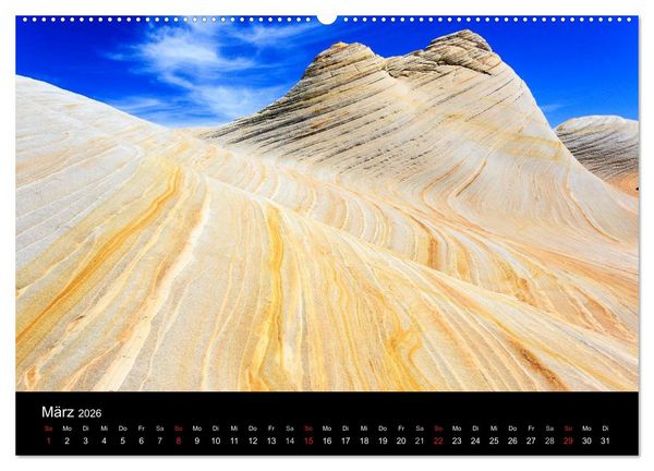 Produktbild: Sand und Stein 2026 (Wandkalender 2026 DIN A2 quer), CALVENDO Monatskalender