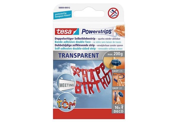 Produktbild: TESA&reg; Powerstrips&reg; Transparent Deco, transparent