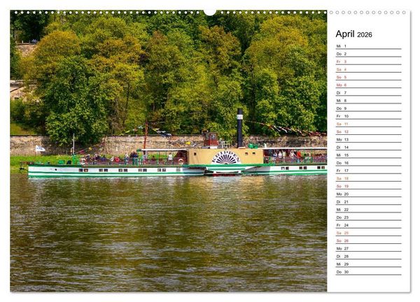 Produktbild: Schaufelraddampfer (hochwertiger Premium Wandkalender 2026 DIN A2 quer), Kunstdruck in Hochglanz