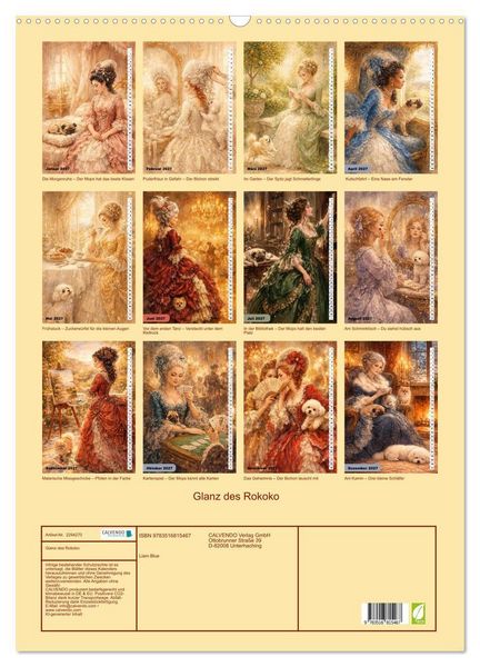 Produktbild: Glanz des Rokoko (Wandkalender 2027 DIN A2 hoch), CALVENDO Monatskalender