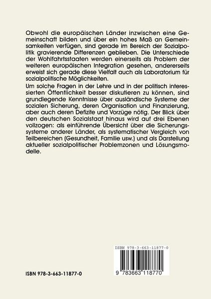 Produktbild: Wohlfahrtsstaaten im Vergleich