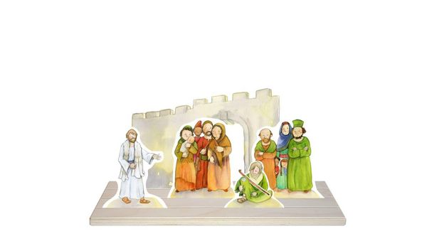 Produktbild: Jesus und Bartim&auml;us. Erz&auml;hlschienen-Figurenset