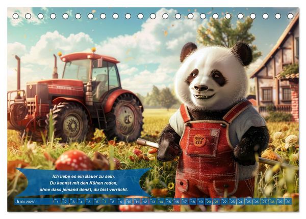 Produktbild: Der tierisch lustige Bauern-Kalender (Tischkalender 2026 DIN A5 quer), CALVENDO Monatskalender
