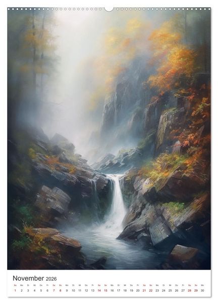 Produktbild: Licht und Schatten - Schluchten im Jahreskreis (hochwertiger Premium Wandkalender 2026 DIN A2 hoch), Kunstdruck in Hochglanz